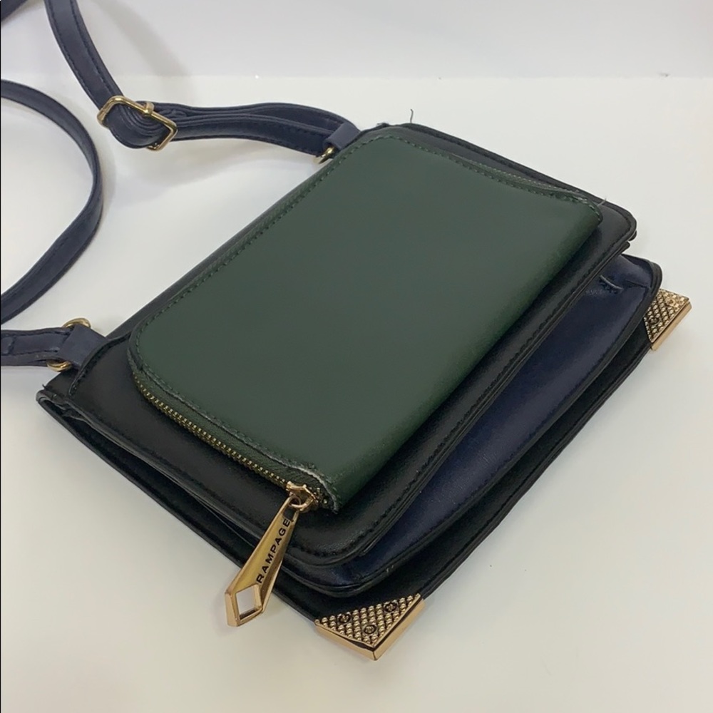 Rampage | Gold Detailed Multi Colored Leather Purse | Crossbody Bag | Travel